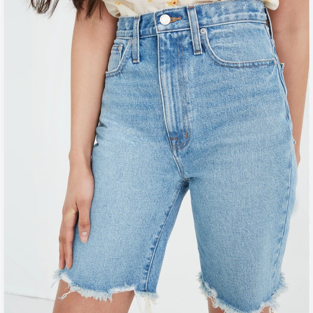 Madewell High-Rise Long Denim Shorts
